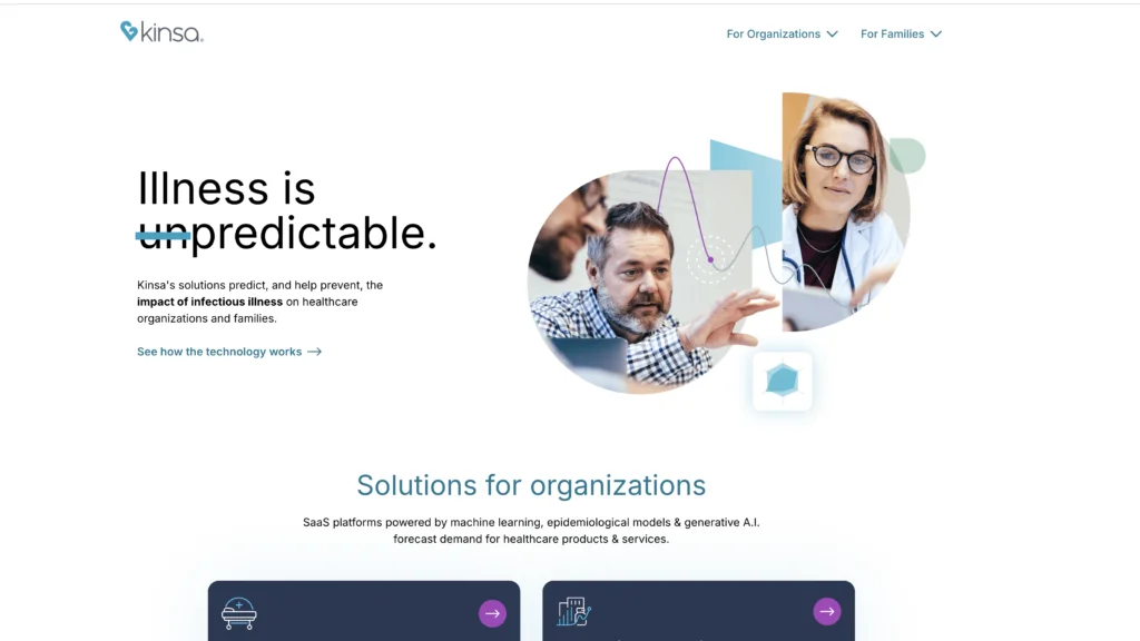 Kinsa Health website homepage